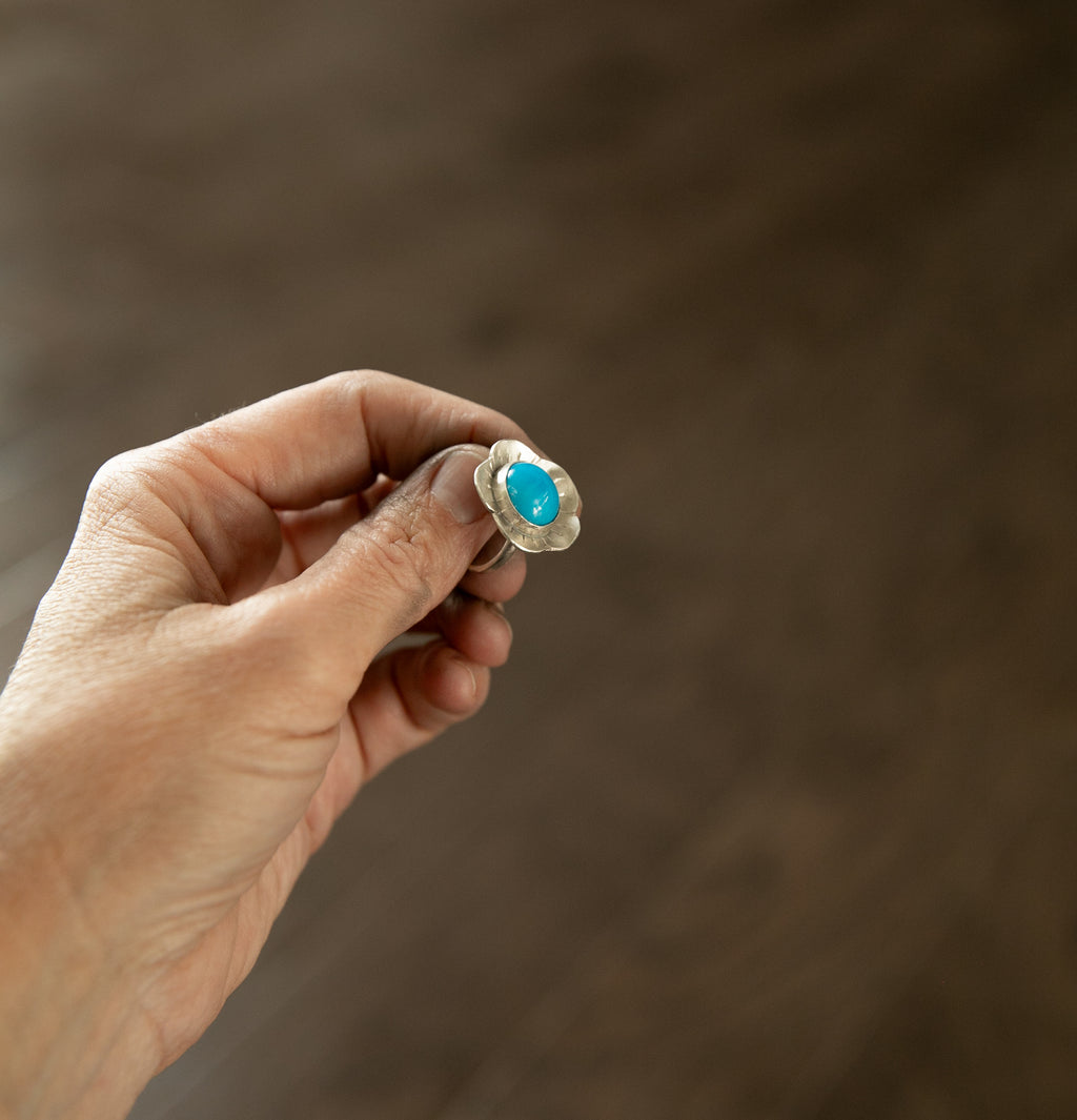 Turquoise Flower Ring