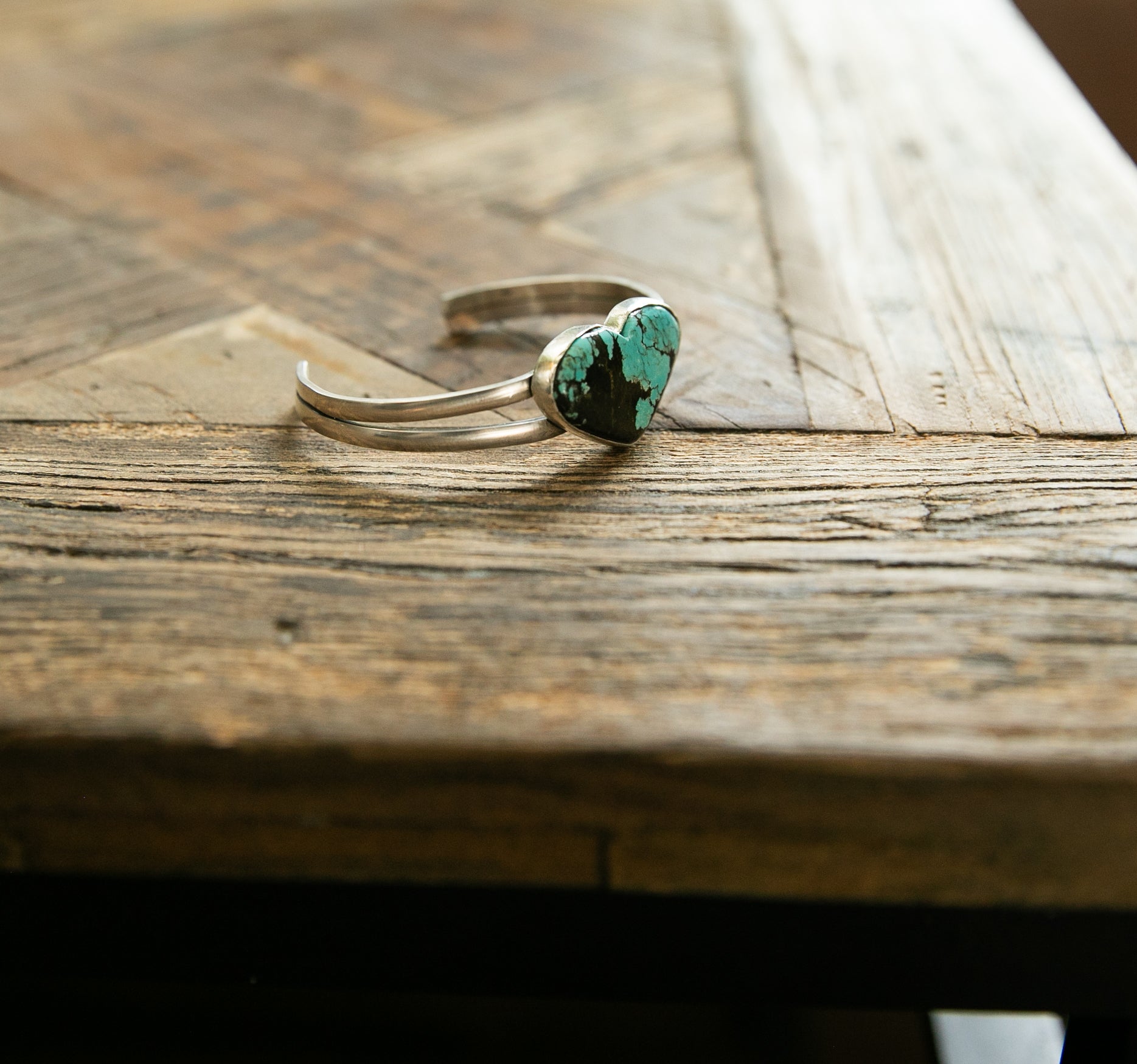 Heart Turquoise Cuff