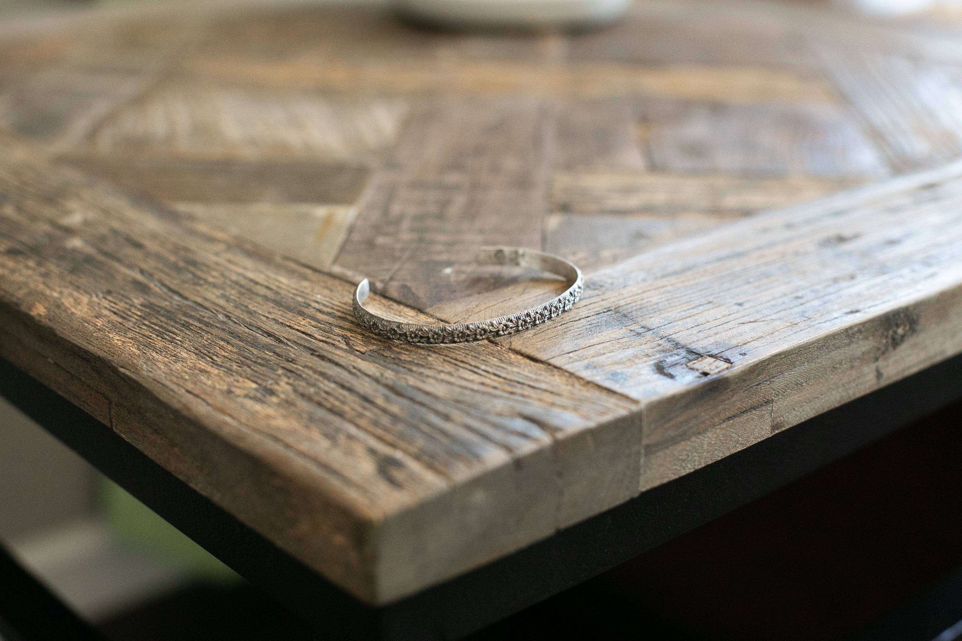 Silver Flower cuff