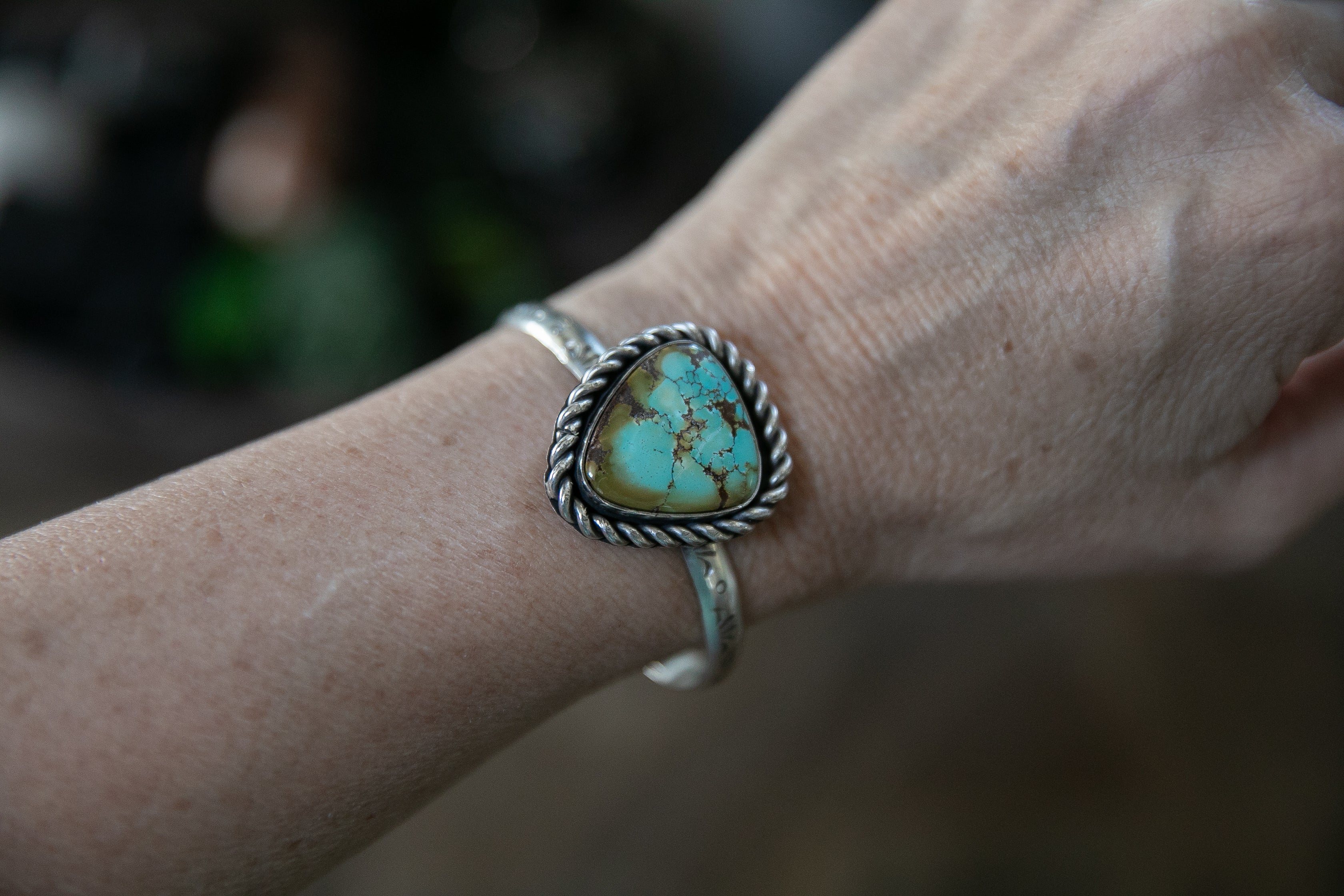 Hubei Turquoise Silver Cuff